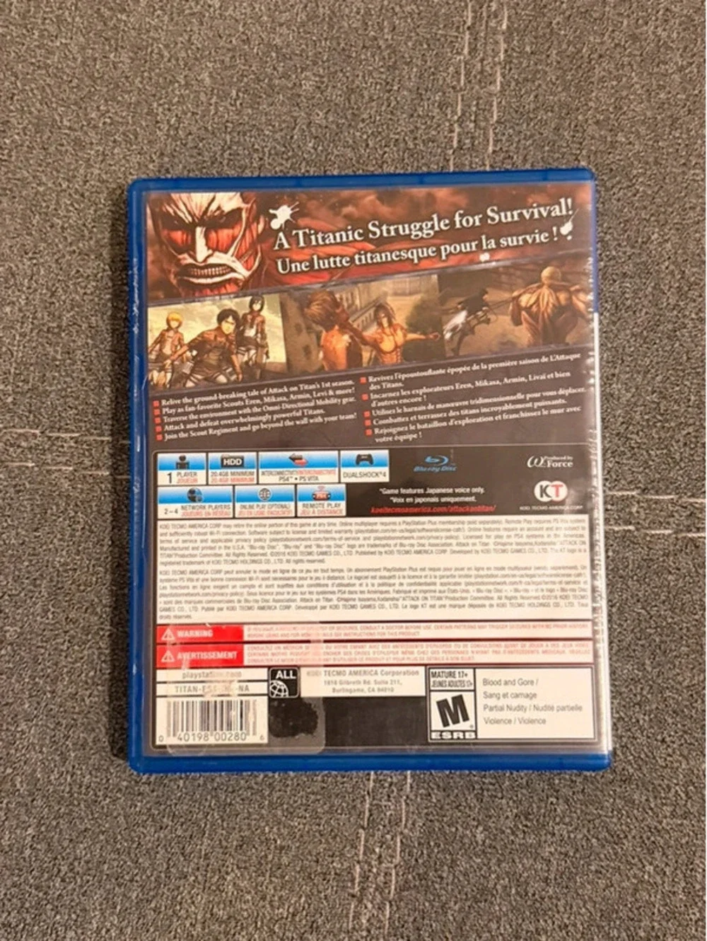 Attack on Titan for PlayStation 4
